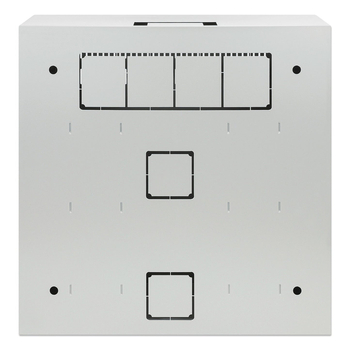 Intellinet Low-Profile 19" Wall Mount Cabinet with 4U Horizontal and 2U Vertical Rack (Gray)