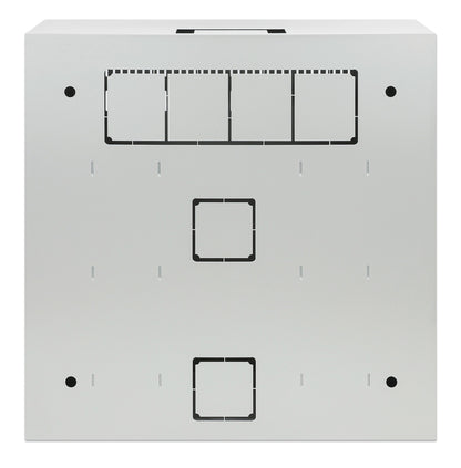 Intellinet Low-Profile 19" Wall Mount Cabinet with 4U Horizontal and 2U Vertical Rack (Gray)