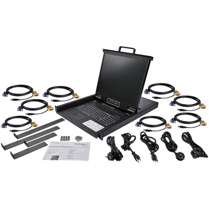 StarTech.com 8 Port Rackmount KVM Console w/ 6ft Cables - Integrated KVM Switch w/ (NS1908K)