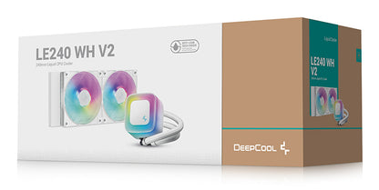 DeepCool LE240 V2 Processor All-in-one liquid cooler 12 cm White Cooling