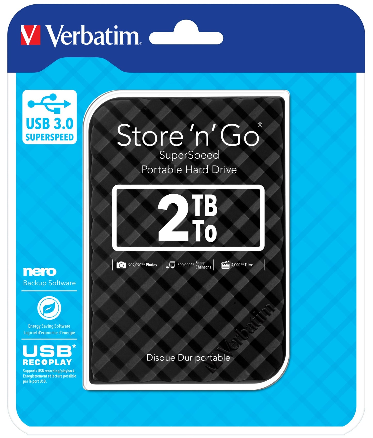 Verbatim Black 2TB HDD (53195)
