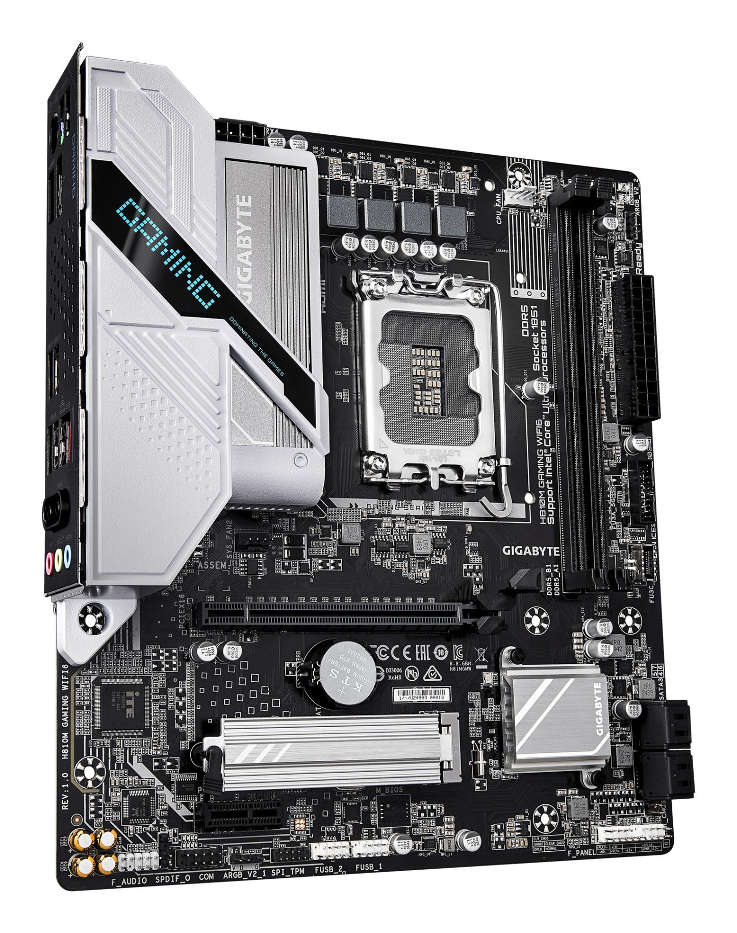 Gigabyte H810M GAMING WIFI6 Motherboard - Intel Core Ultra (Series 2) CPUs, 4+1+2