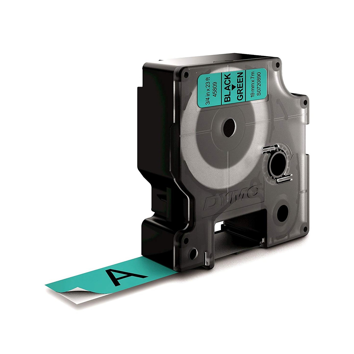 DYMO 45809/S0720890 DirectLabel-etikettes black on green 19mm x 7m for Dymo D1 Labels