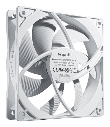be quiet! Pure Wings 3 120mm | PWM Reverse White Triple-Pack Computer case Fan 12 cm Cooling