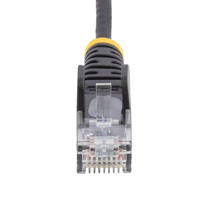 StarTech.com 15m Black Slim CAT6 Ethernet Cable, Snagless, 100W PoE, UTP, LSZH