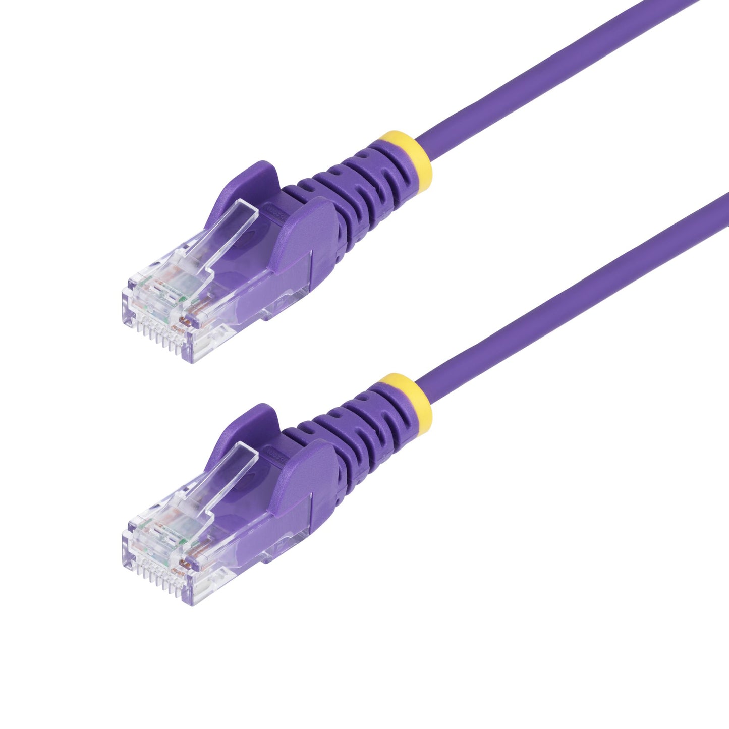 StarTech.com 15m Purple Slim CAT6 Ethernet Cable, Snagless, 100W PoE, UTP, LSZH