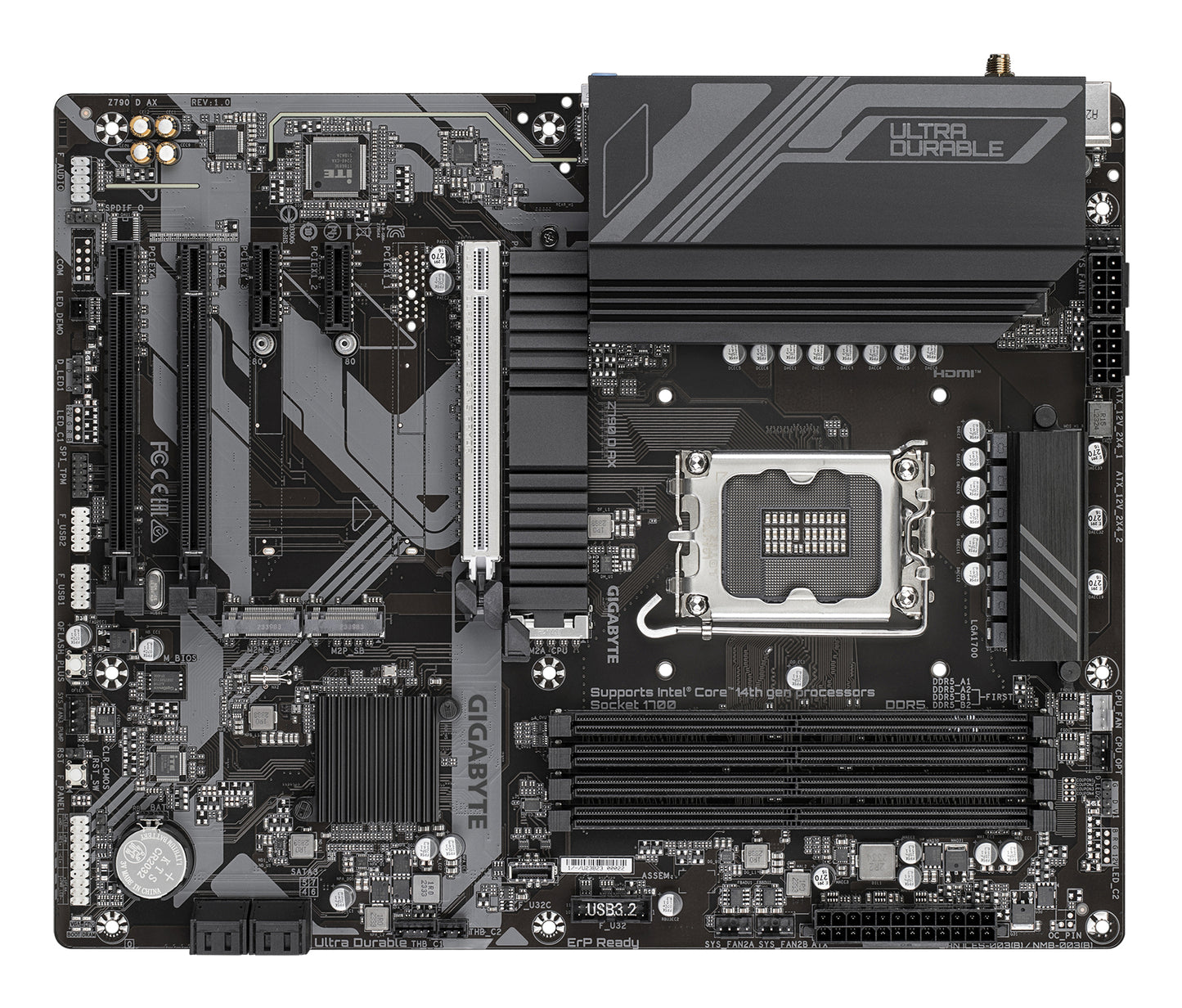 Gigabyte Z790 D AX Motherboard - Supports Intel Core 14th Gen CPUs, 12+1+1 Phases