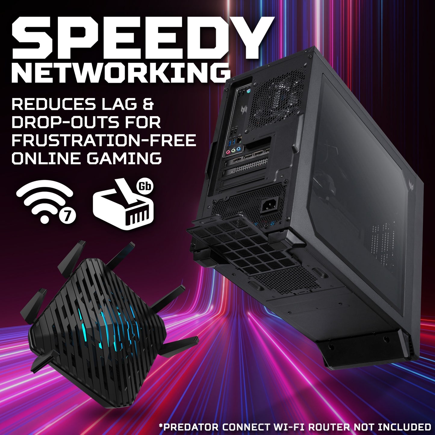 Acer Predator PO3-665 Gaming Core i5-14400F 16GB 512GB SSD NVIDIA GeForce RTX 5060 Desktop PC