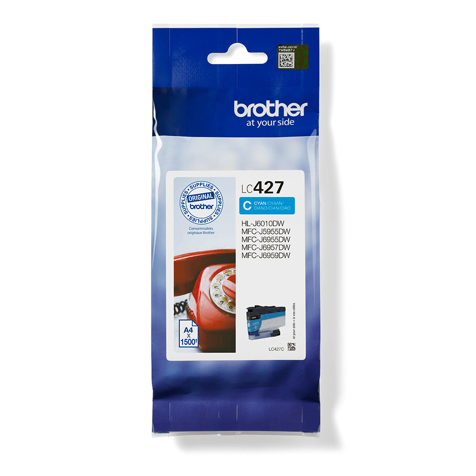 Brother LC-427C Cyan Ink Cartridge (1.5K pages, Brother MFC-J 5955)