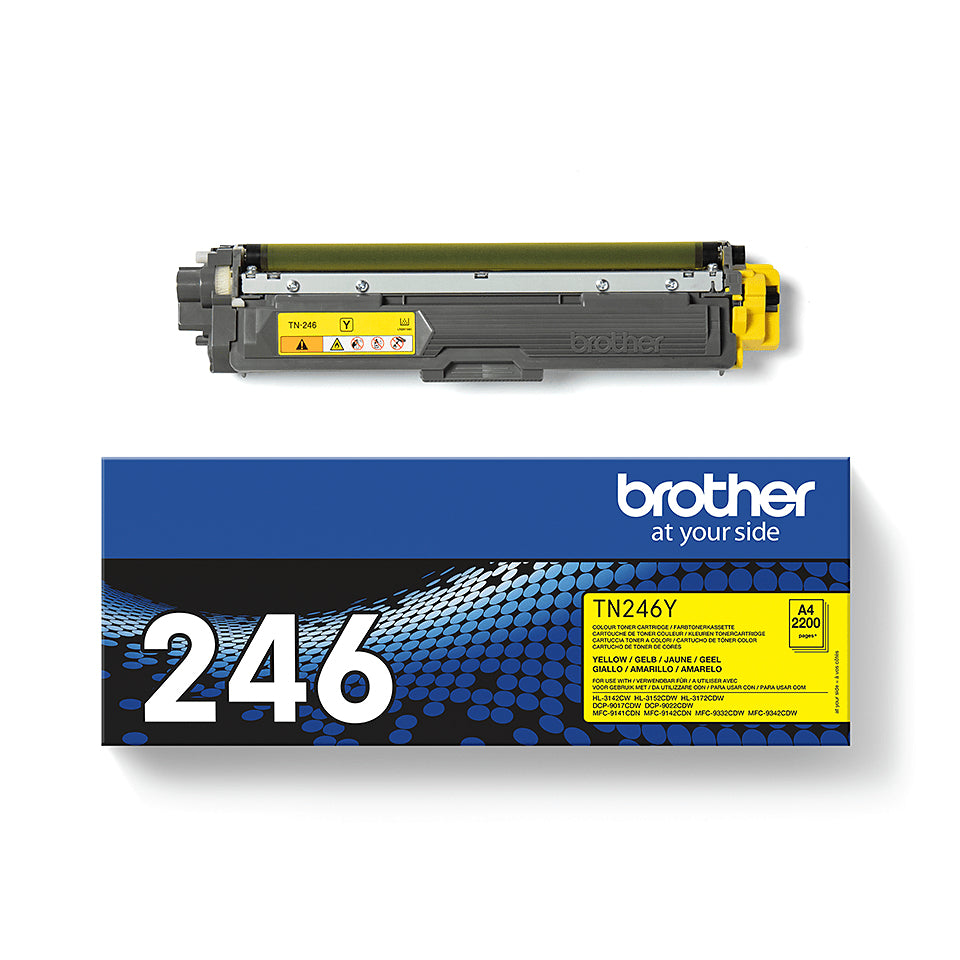 Brother TN-246Y Yellow Toner Cartridge (2.2K pages, Brother HL-3142)