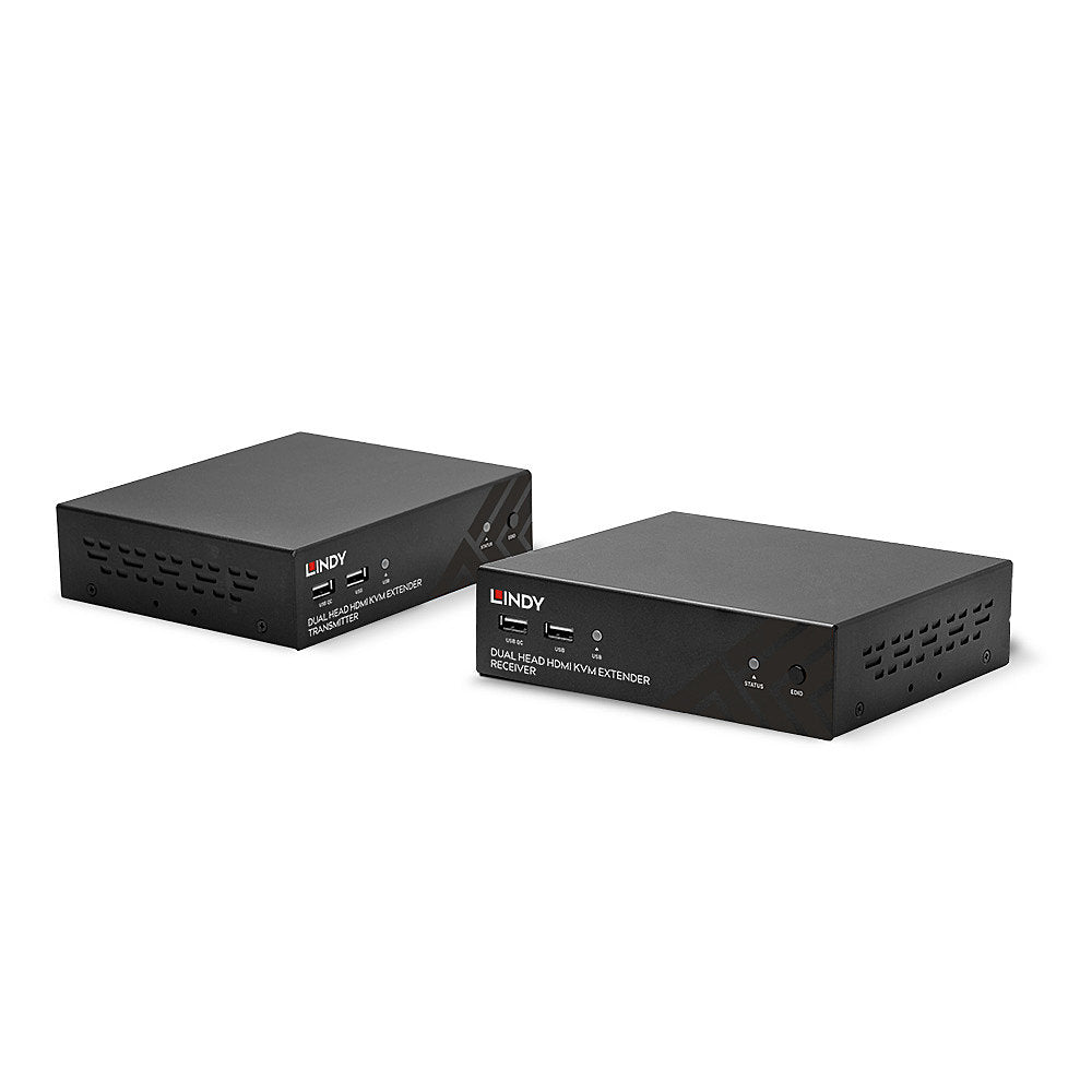 Lindy 100m Cat.6 Dual Head HDMI, USB and RS-232 Extender KVM Switch