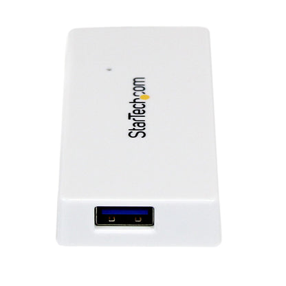 StarTech.com Portable 4 Port SuperSpeed Mini USB 3.0 Hub - White~Portable 4 Port
