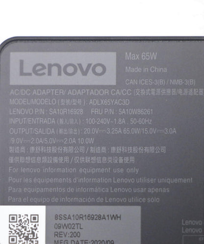 Lenovo 5A10W86261 power adapter/inverter Indoor 65 W Black Charger