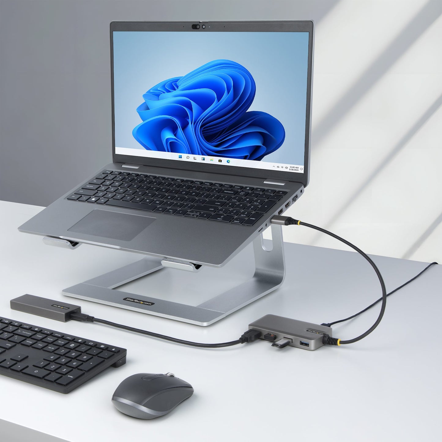 StarTech.com 4-Port USB-A Hub, 5Gbps, Bus Powered, USB-A to 4x USB-A Hub with USB-C