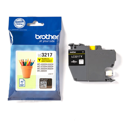 Brother LC-3217Y Yellow Ink Cartridge (550 pages, Brother MFC-J 5330)