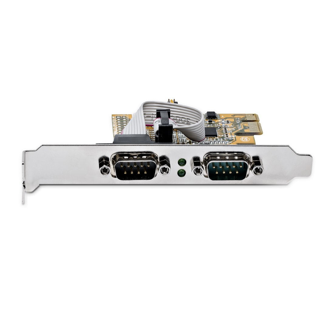 StarTech.com 2-Port PCI Express Serial Interface Card, Dual Port PCIe to RS232 (DB9) Hub