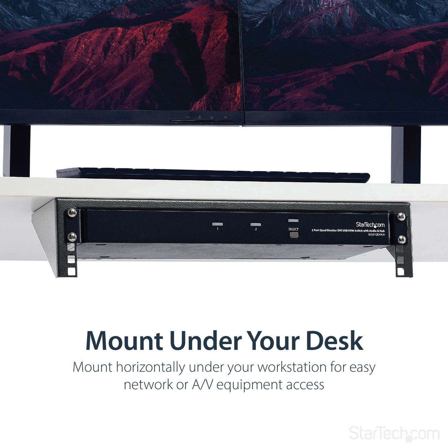 StarTech.com 2U Vertical Wall Mount Patch Panel Bracket - Steel Rack Mount Bracket