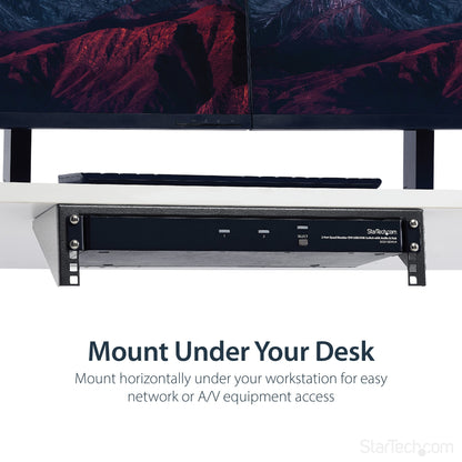 StarTech.com 2U Vertical Wall Mount Patch Panel Bracket - Steel Rack Mount Bracket