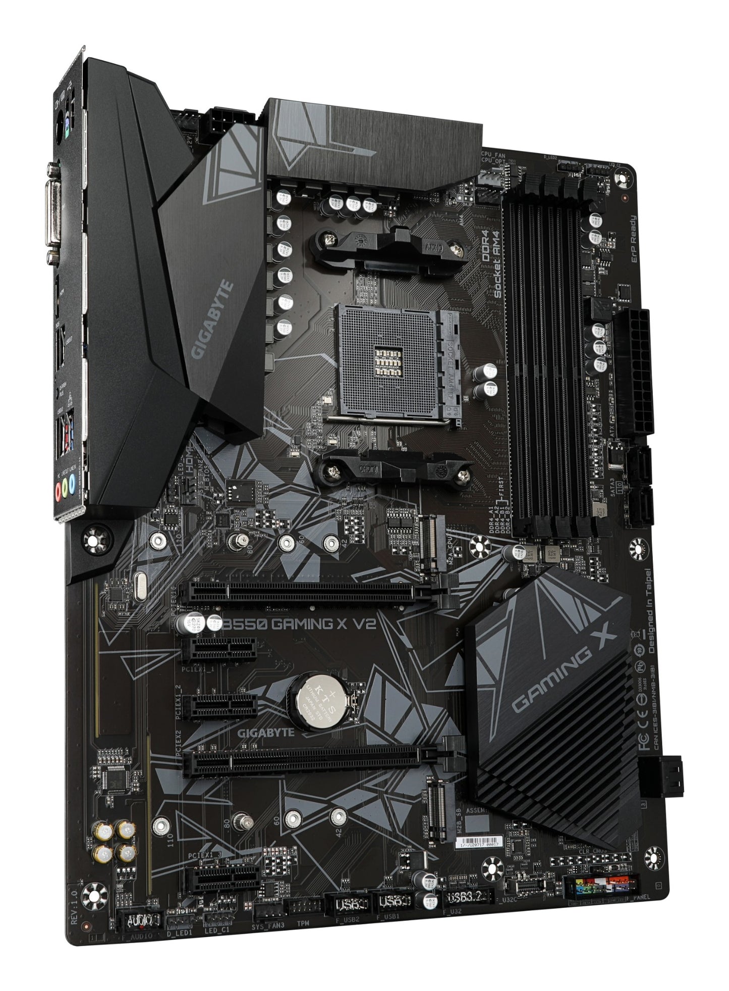 Gigabyte B550 Gaming X V2 Motherboard - AMD Ryzen 5000 CPUs, 10+3 Phases VRM, up to