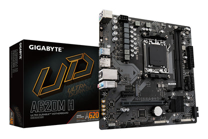 Gigabyte A620M H Motherboard - Supports AMD Ryzen 8000 CPUs, 5+2+2 Phases Digital