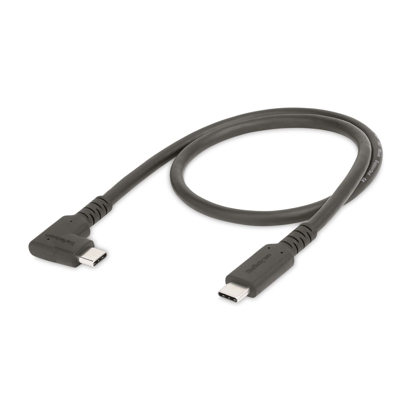 StarTech.com 1.6ft (50cm) USB-C Cable, Right-Angled, USB 10Gbps, 100W (5A) Power