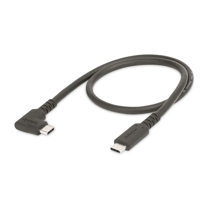 StarTech.com 1.6ft (50cm) USB-C Cable, Right-Angled, USB 10Gbps, 100W (5A) Power