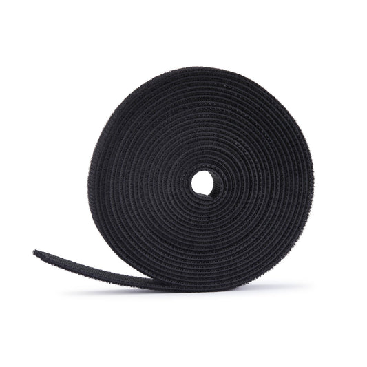 StarTech.com 75ft (22.8m) Hook and Loop Roll, 0.5in Wide, Black, Cut-to-Size Cable