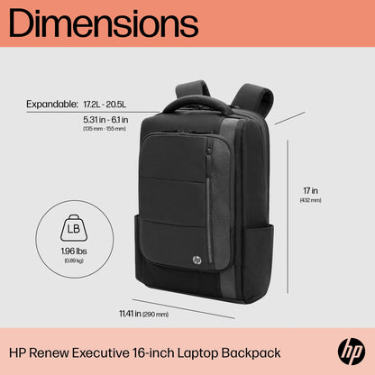 HP Renew Executive 16-inch Laptop Backpack Laptop Bag