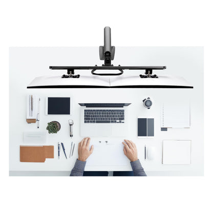 StarTech.com Desk Mount Dual Monitor Arm with Crossbar, Up To 27" Displays, VESA