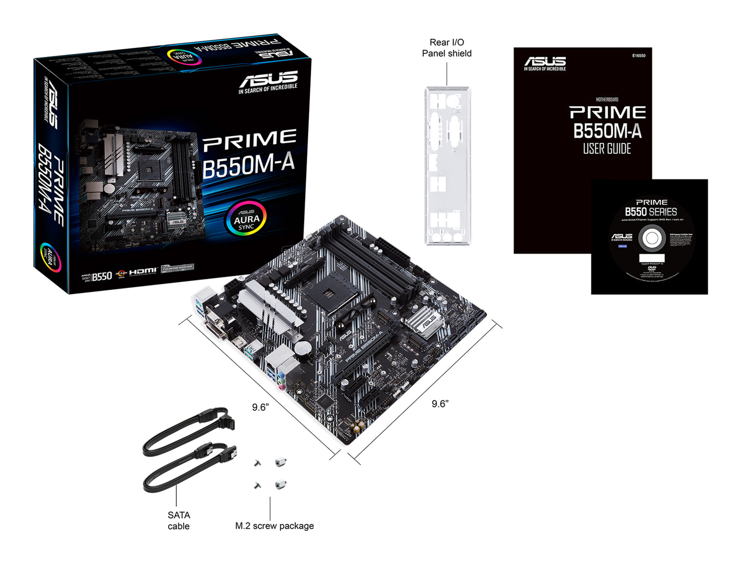 ASUS PRIME B550M-A AMD B550 Socket AM4 micro ATX Motherboard
