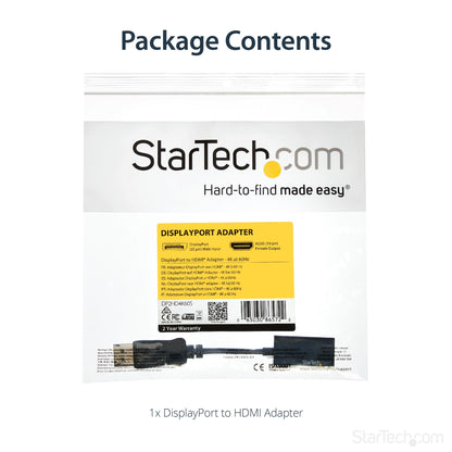 StarTech.com DisplayPort to HDMI Adapter - 4K 60Hz Active DP 1.4 to HDMI 2.0 Video Cable