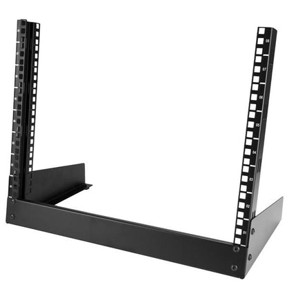 StarTech.com 2-Post 8U Desktop Server Rack, Small Open Frame 19in Computer Rack