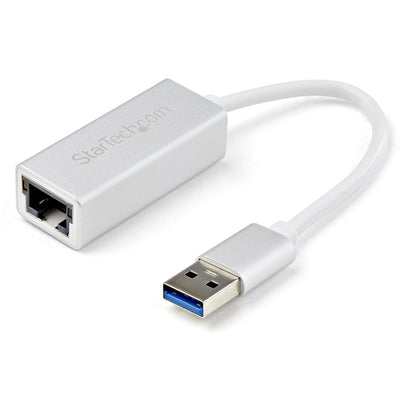 StarTech.com USB 3.0 to Gigabit Network Adapter, Silver, Sleek Aluminum Design for