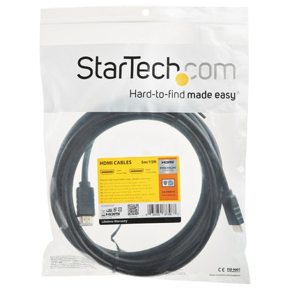 StarTech.com 15ft (5m) Premium Certified HDMI 2.0 Cable with Ethernet - High Speed