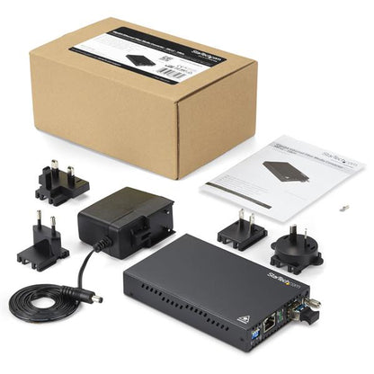 StarTech.com Gigabit Ethernet Copper-to-Fiber Media Converter - SM LC - 10 km Networking