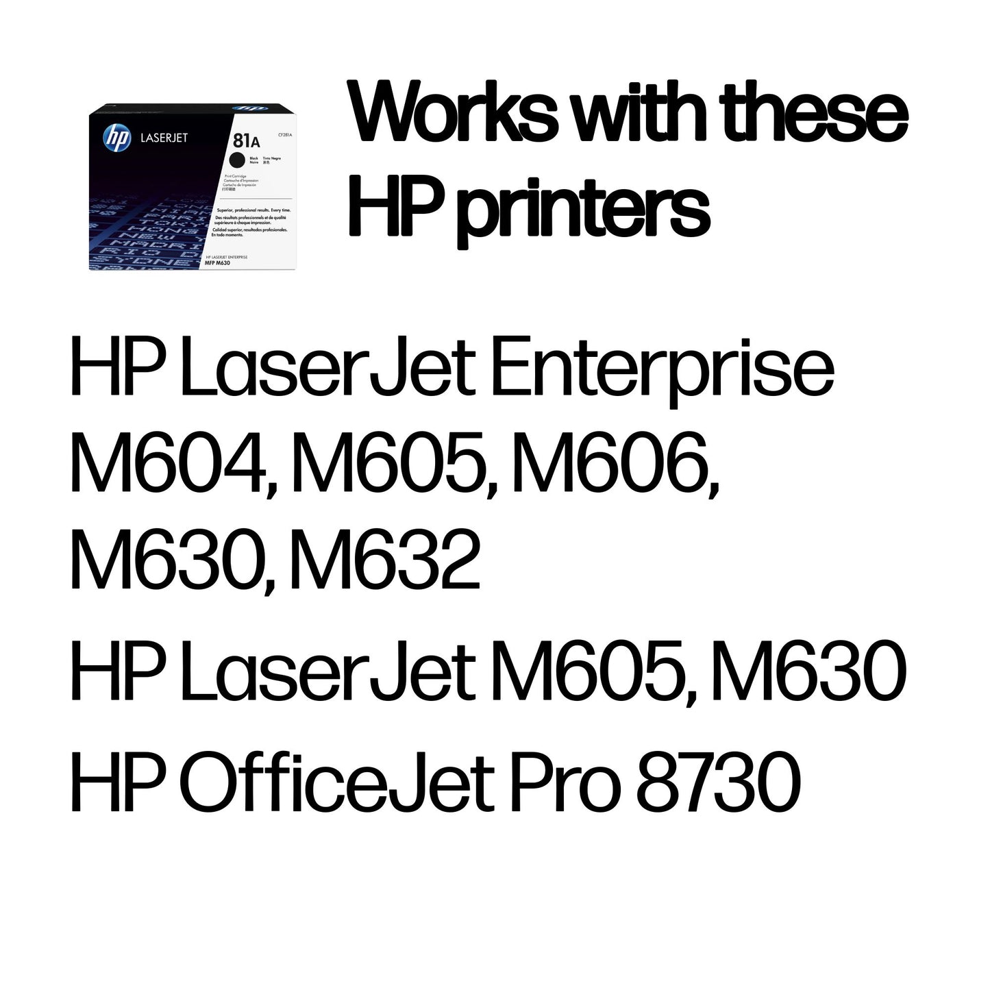 HP CF281A/81A Black Toner Cartridge (10.5K pages)