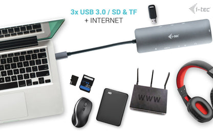 i-tec Metal Nano LAN USB-C Docking Station 100W