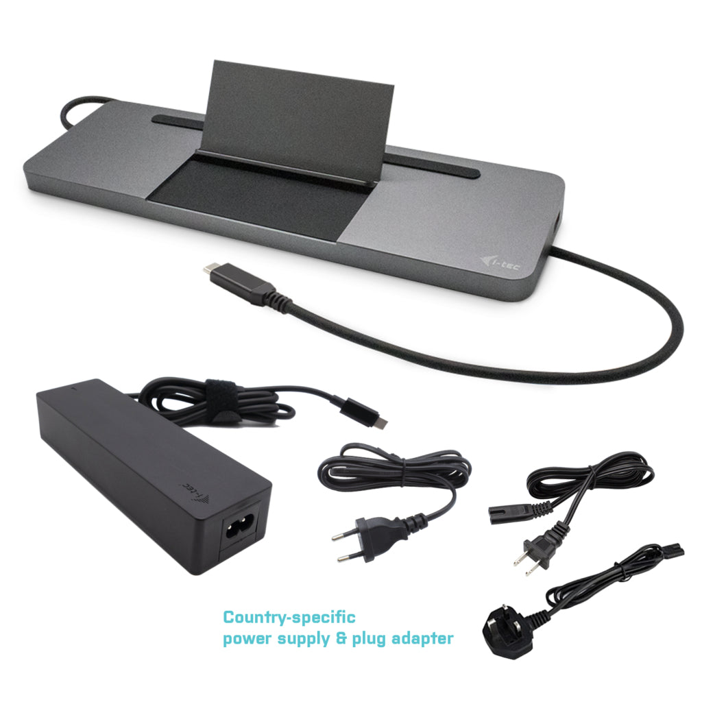 i-tec Metal SB-C Ergonomic USB-C Docking Station 85W
