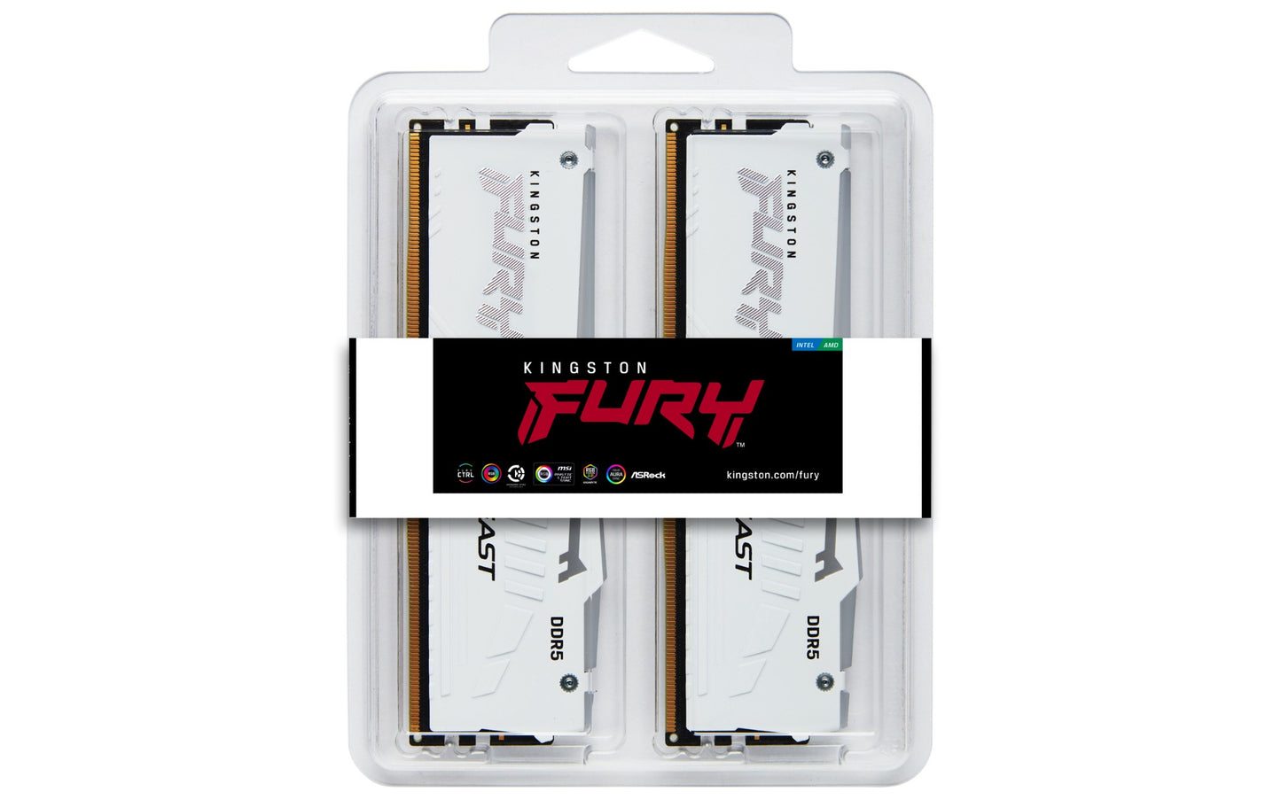 Kingston Technology FURY Beast 64GB DDR5 6000MT/s CL36 Desktop RAM (White)