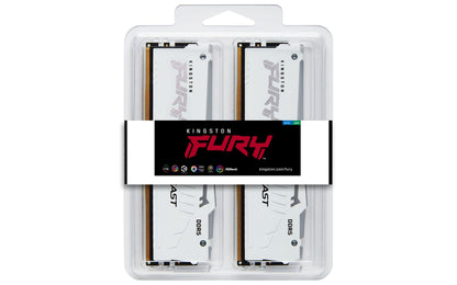 Kingston Technology FURY Beast 64GB DDR5 6000MT/s CL36 Desktop RAM (White)
