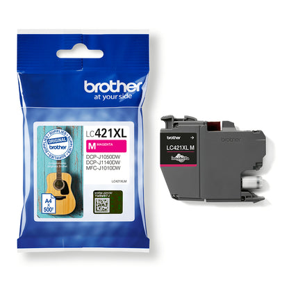 Brother LC-421XLM Magenta Ink Cartridge (500 pages, Brother DCP-J 1050)