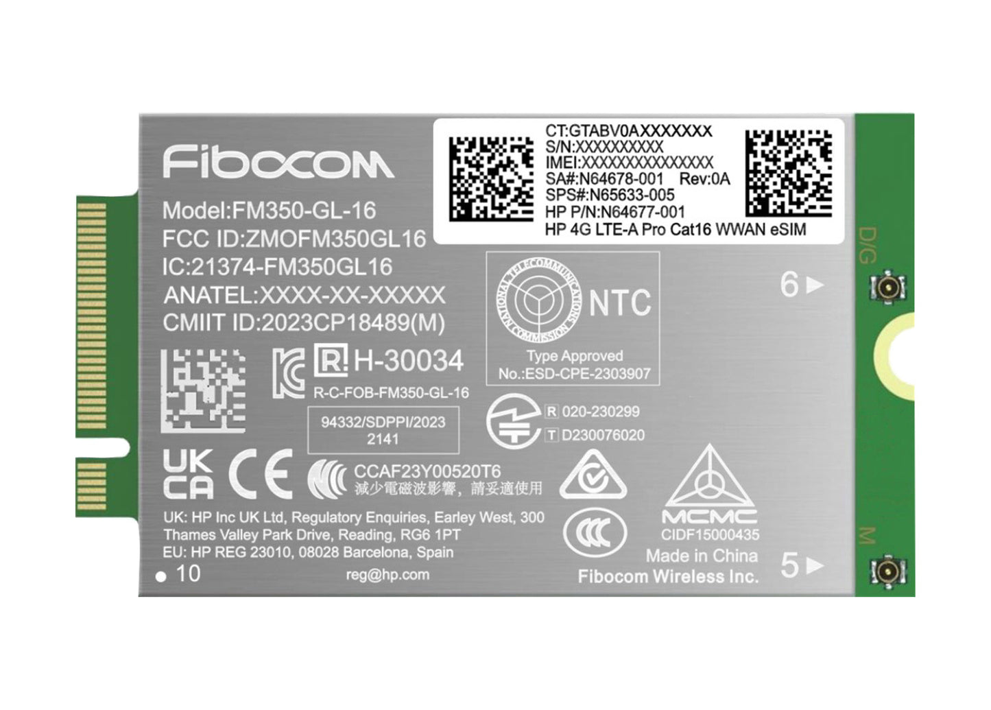 HP 4G LTE-A Pro Cat16 WWAN Internal Network Adapter