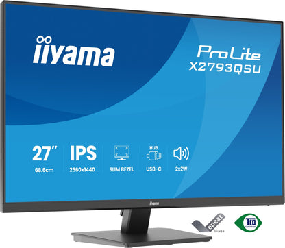 iiyama ProLite X2793QSU-B1 27" QHD IPS Monitor