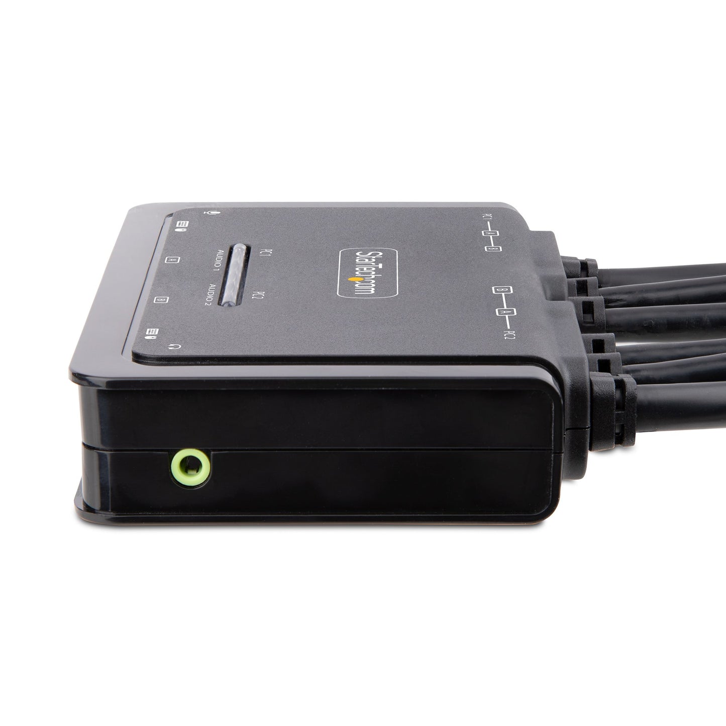 StarTech.com 2-Port Dual-Monitor DisplayPort Cable KVM Switch, 4K 60Hz, Compact KVM