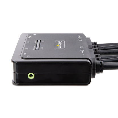 StarTech.com 2-Port Dual-Monitor DisplayPort Cable KVM Switch, 4K 60Hz, Compact KVM