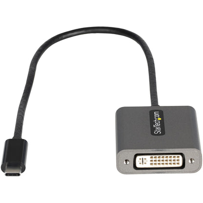 StarTech.com USB C to DVI Adapter - 1920x1200p USB-C to DVI-D Adapter Dongle - USB Hub