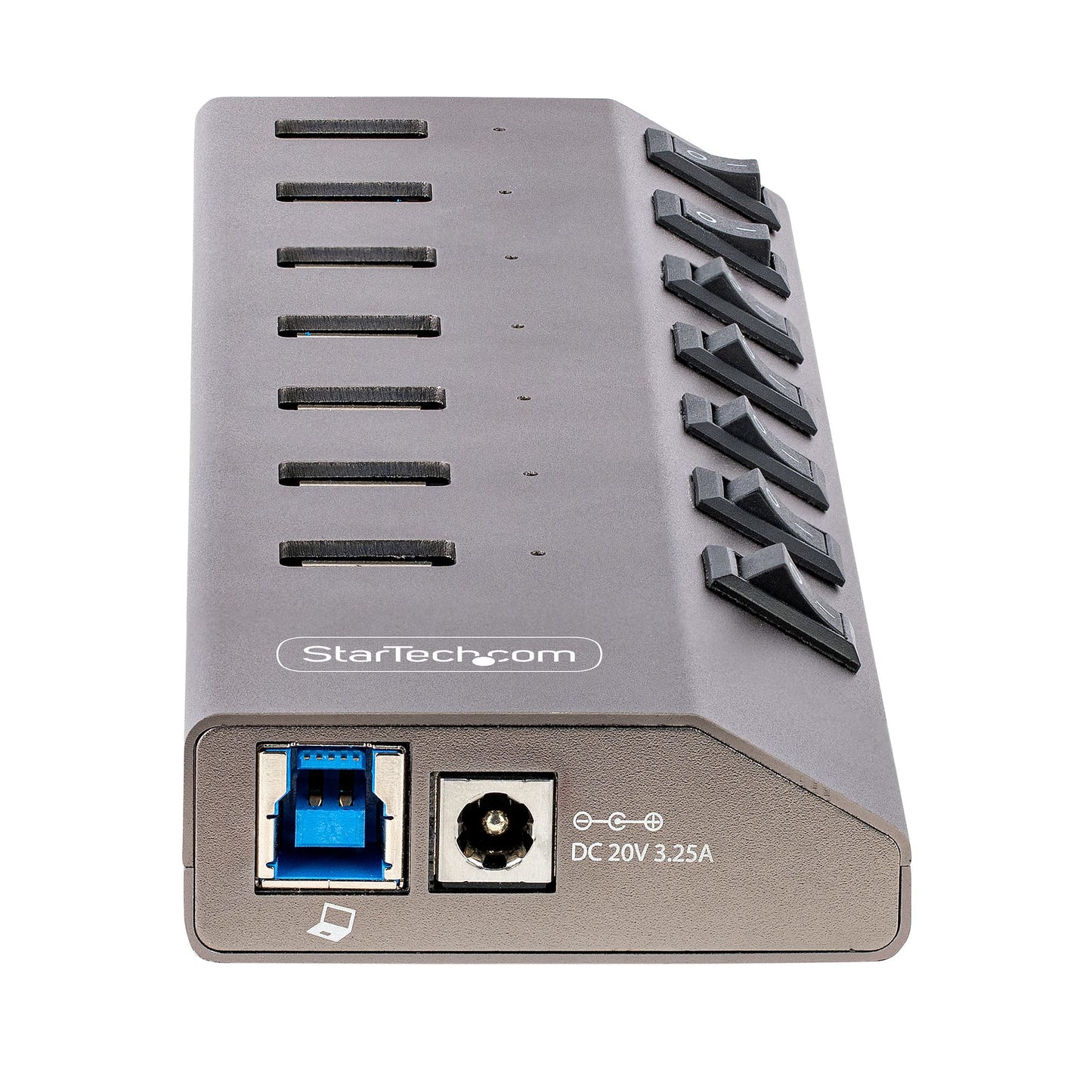 StarTech.com 7 Port Self-Powered USB C Hub with Individual On/Off Switches, USB 3.0