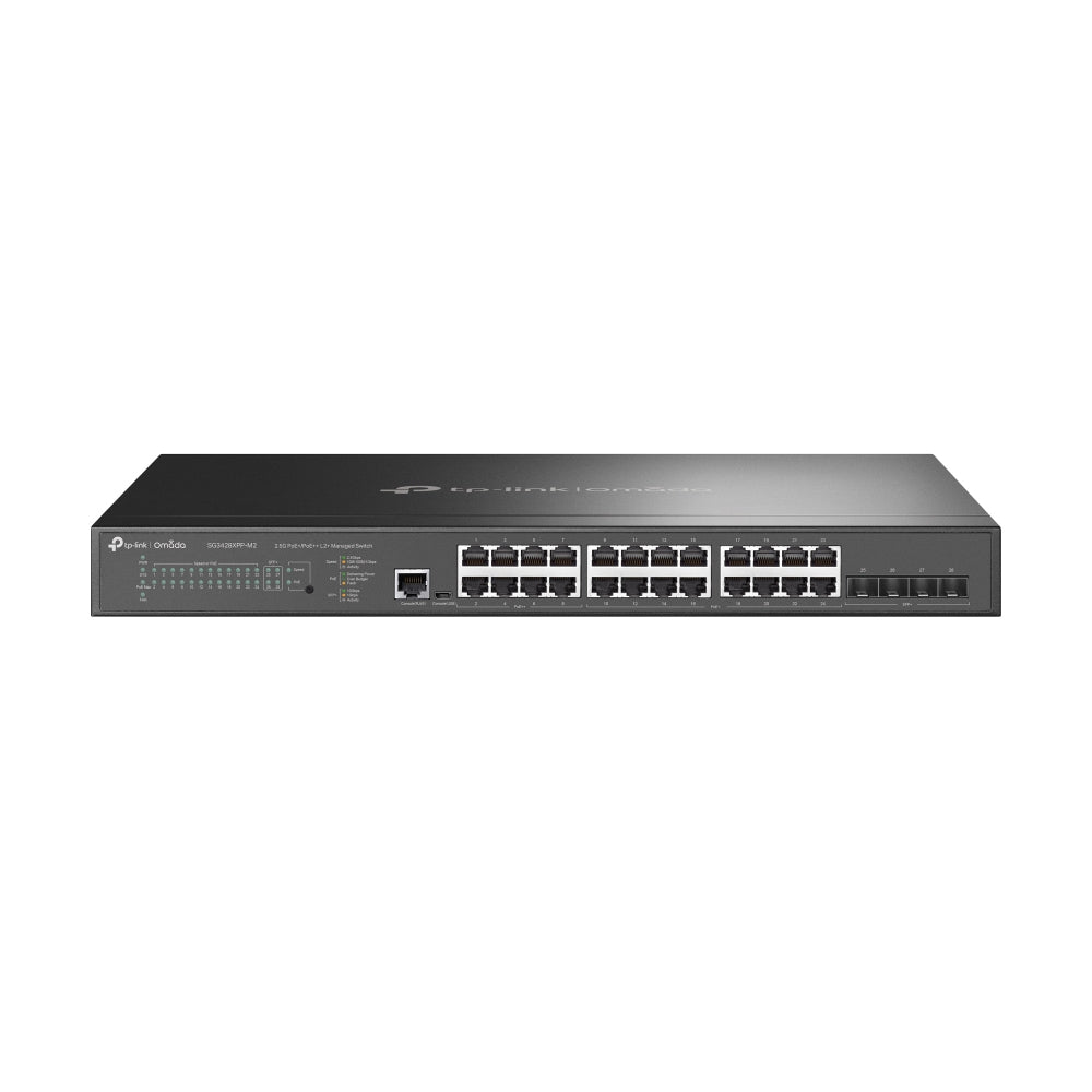 TP-LINK Omada 24-Port 2.5GBASE-T and 4-Port 10GE SFP+ L2+ Switch PoE