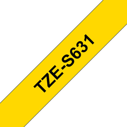 Brother TZE-S631 DirectLabel black on yellow extra strong Laminat 12mm x 8m for Labels