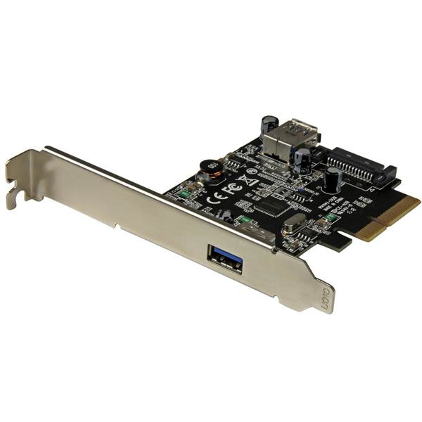 StarTech.com 2-Port USB 3.1 (10Gbps) Card - USB-A, 1x External, 1x Internal - PCIe Hub